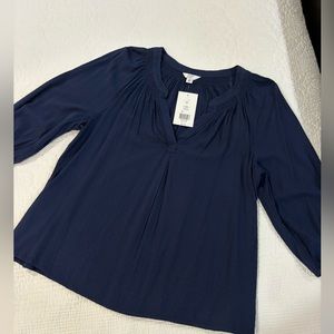Brand New Crown & Ivy Navy Blue Blouse